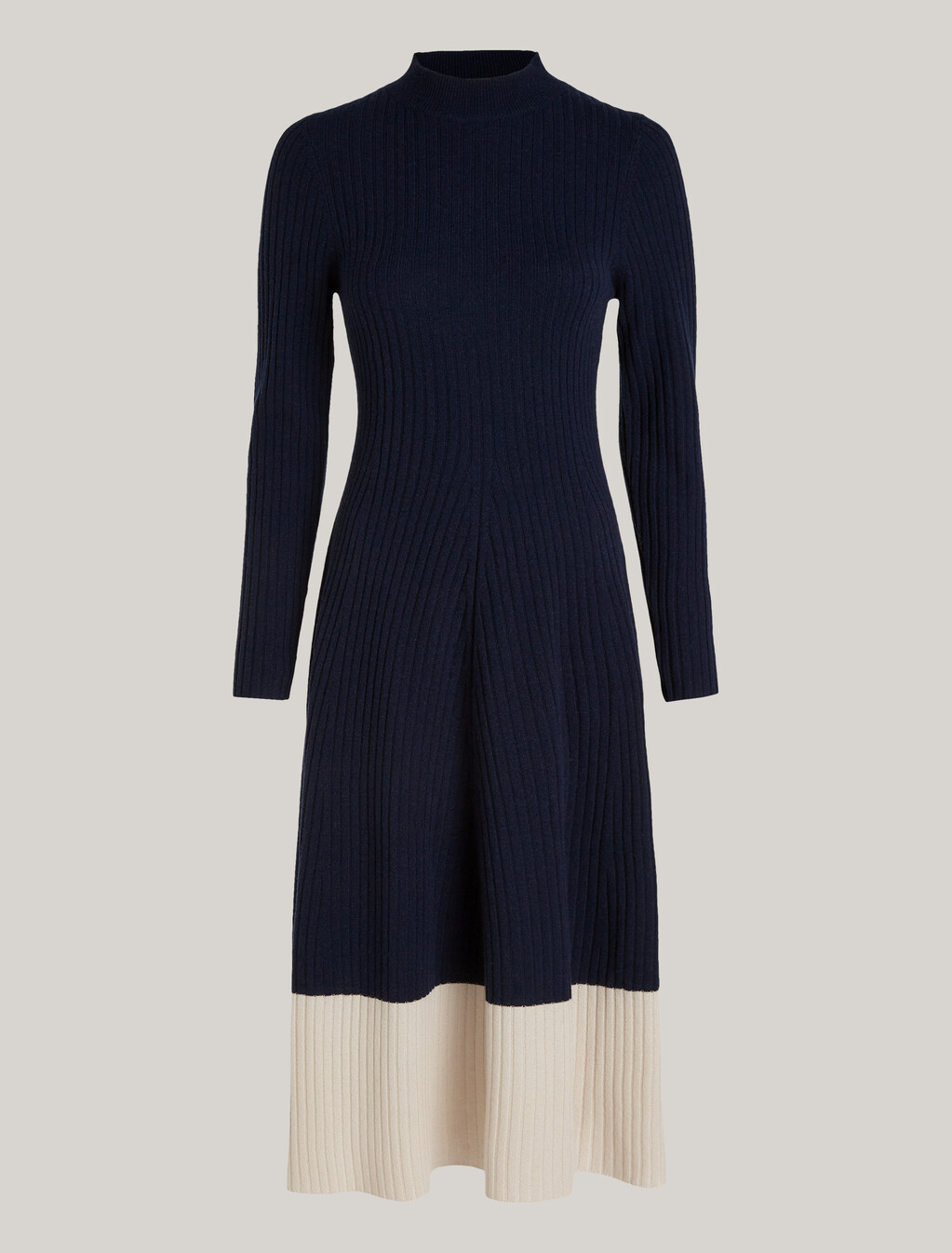 Slim Midi Jumper Dress With Cashmere, Desert Sky, hi-res