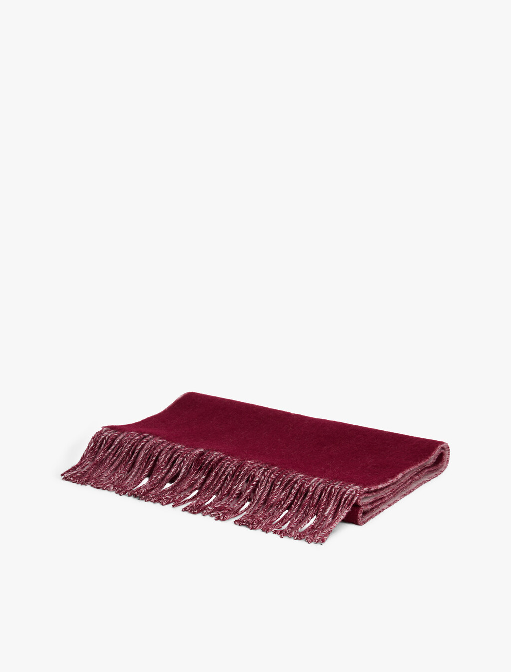 Pure Wool Logo Scarf, Deep Rouge, hi-res