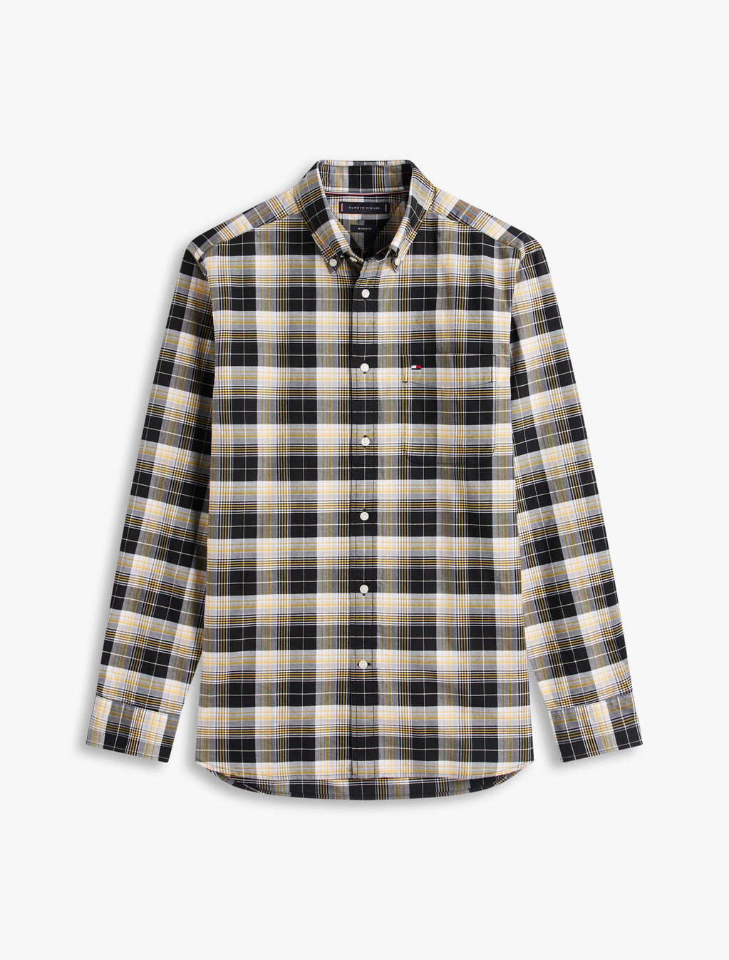 Regular Fit Heritage Plaid Oxford Shirt, Black Check 01, hi-res