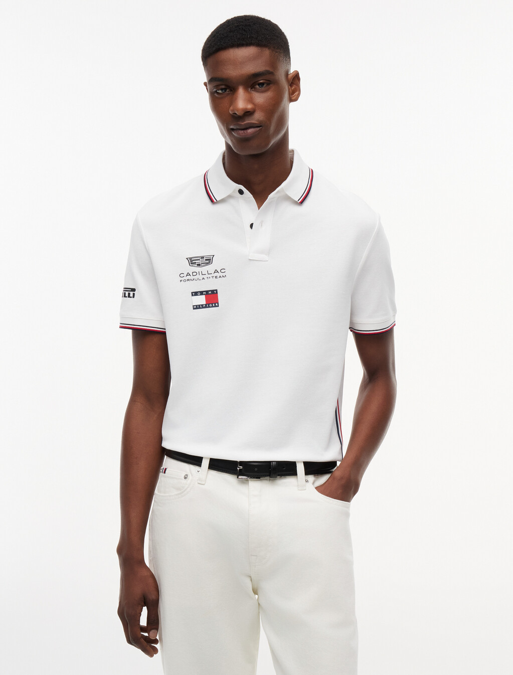 TH x Cadillac Formula 1&reg; 車隊復刻版 Polo 衫, White, hi-res