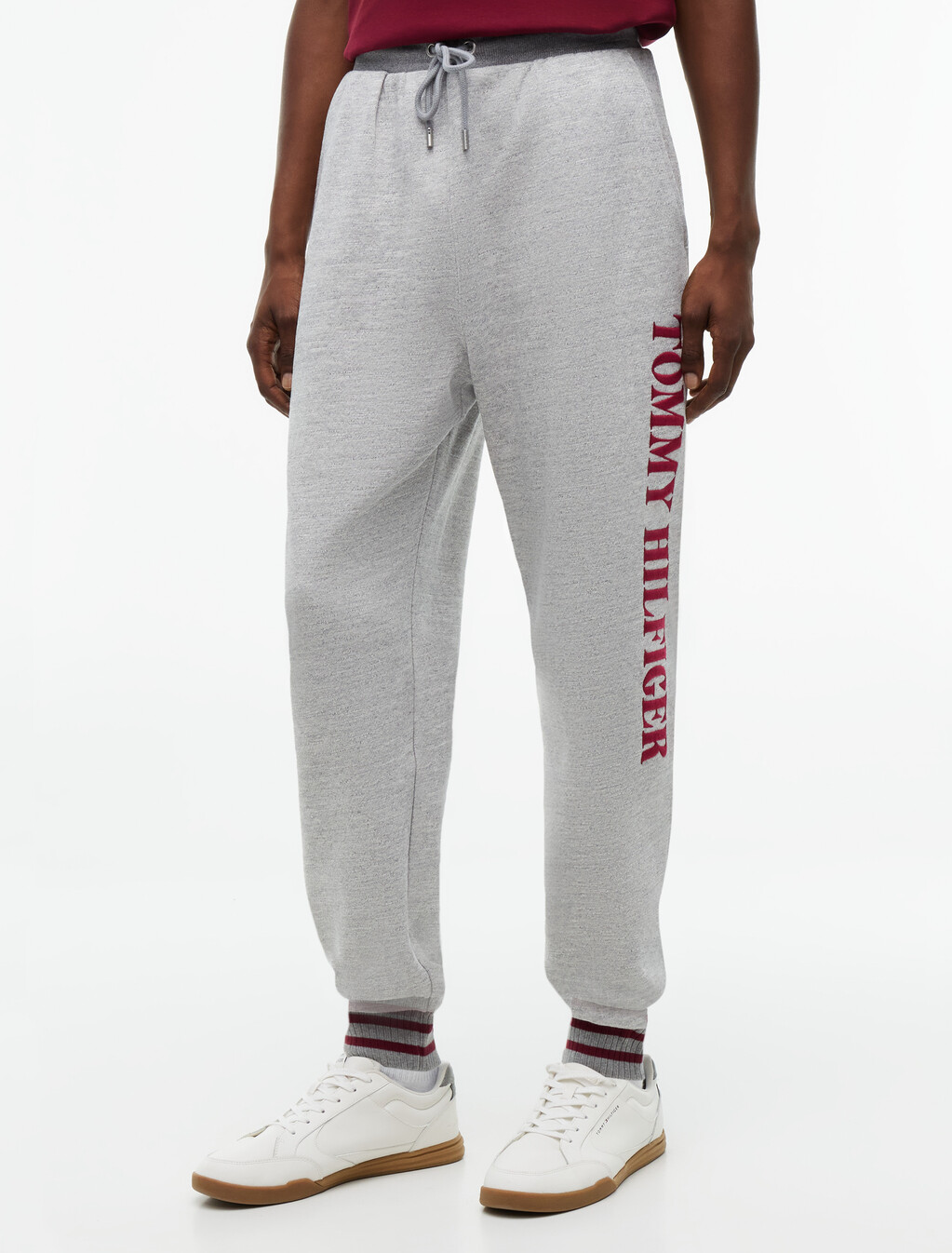 Varsity Logo Embroidery Relaxed Cuffed Joggers, Light Grey Heather, hi-res
