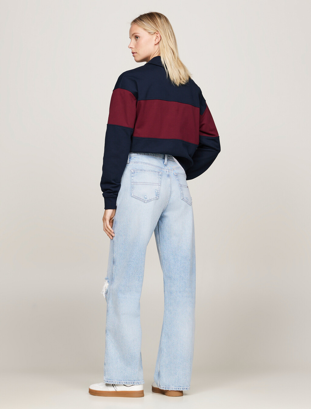 Betsy Mid Rise Wide Distressed Jeans, Denim Light, hi-res