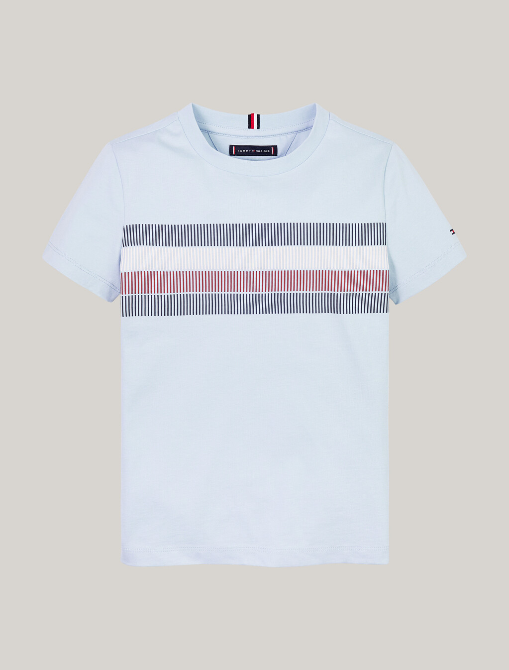 Global Stripe Crew Neck T-Shirt, Breezy Blue, hi-res