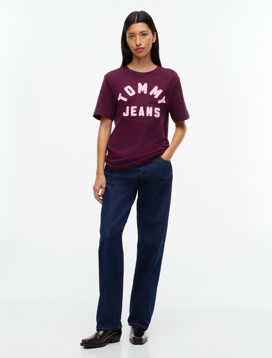 Textured Logo Relaxed Jersey T-Shirt