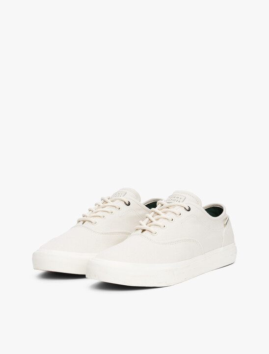 Canvas Embossed Logo Trainers