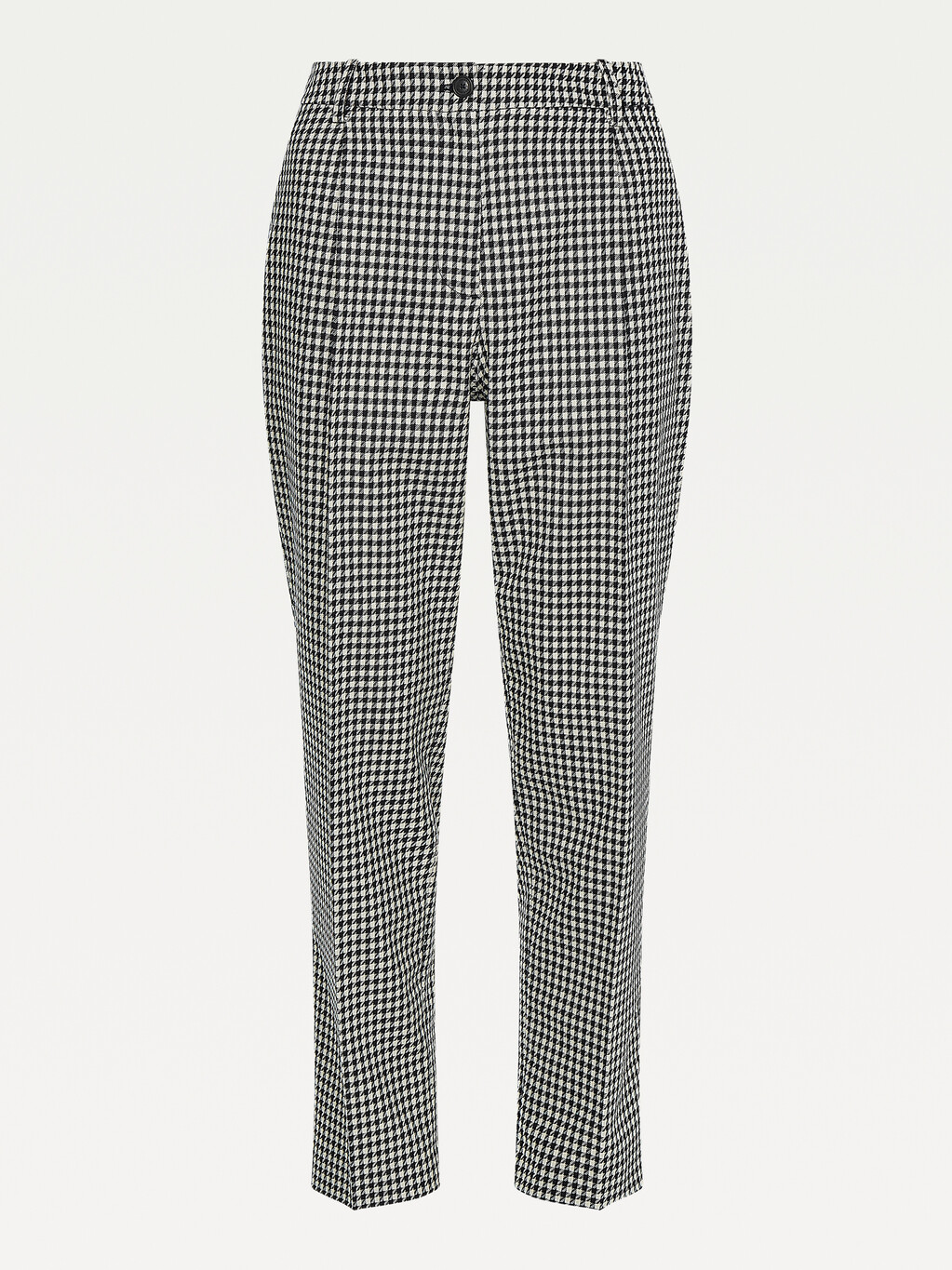 Tapered Houndstooth Virgin Wool Trousers
