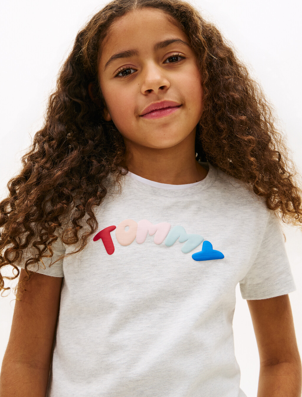 Textured Logo Jersey Crew Neck T-Shirt, Light Grey Heather, hi-res