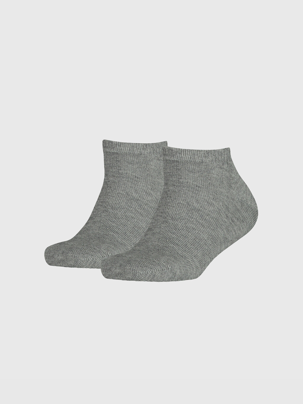 Plain Sneaker Socks, middle grey melange, hi-res