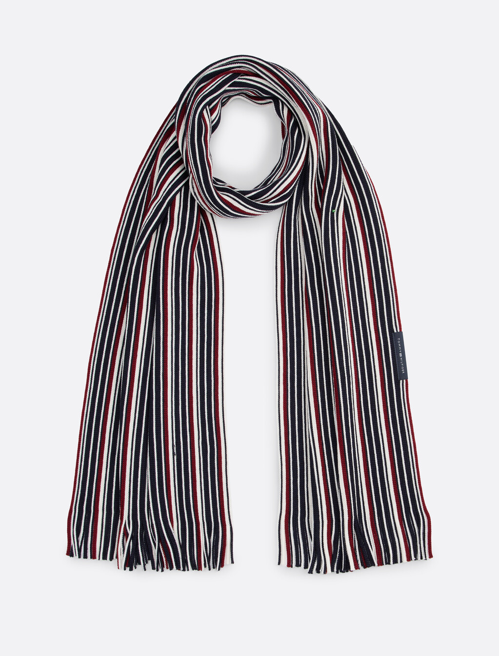 Wool Rich Scarf And Beanie Gift Set, Space Blue / Stripe, hi-res