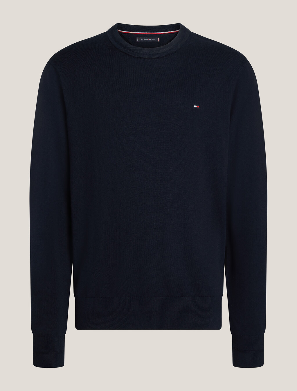 Cotton Silk Crewneck Sweater, Desert Sky, hi-res