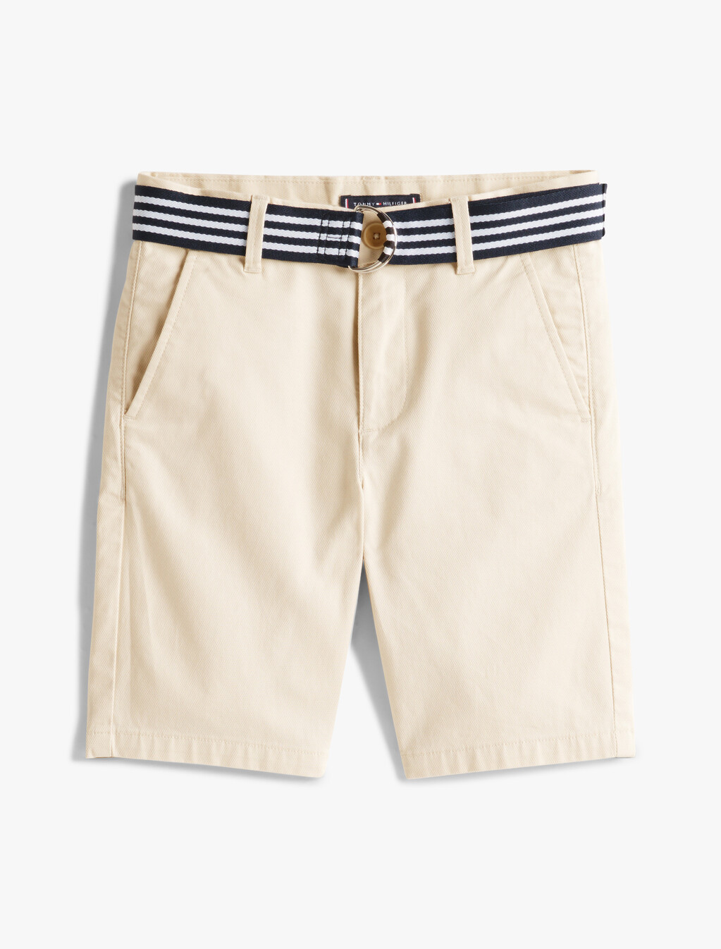 Belted Woven Shorts, Classic Beige, hi-res