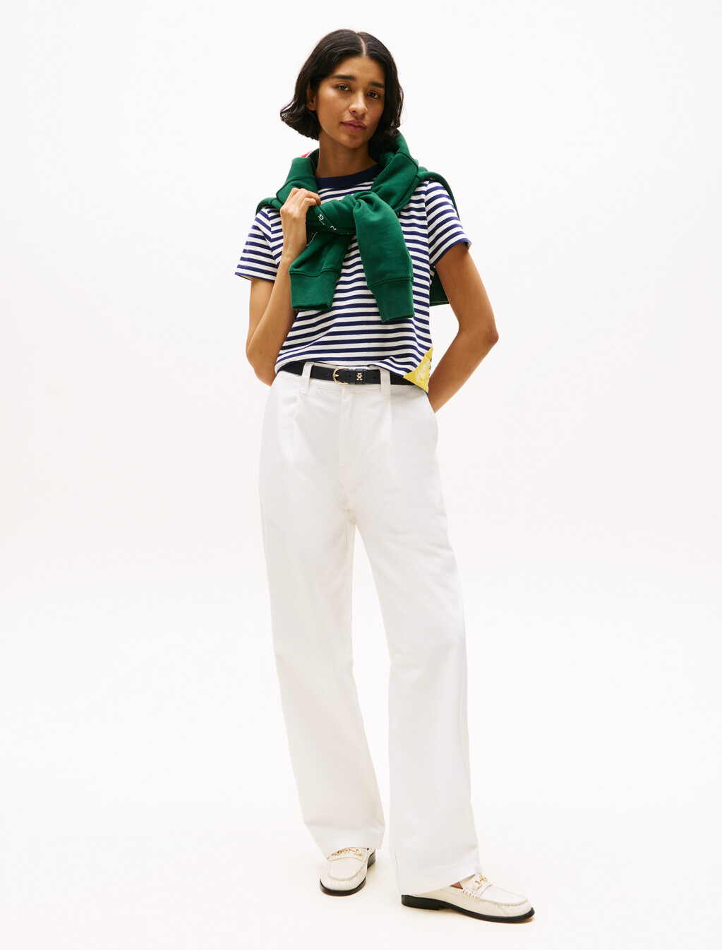 Hilfiger Sailing Breton Stripe Relaxed T-Shirt, Yale Navy Stripe, hi-res