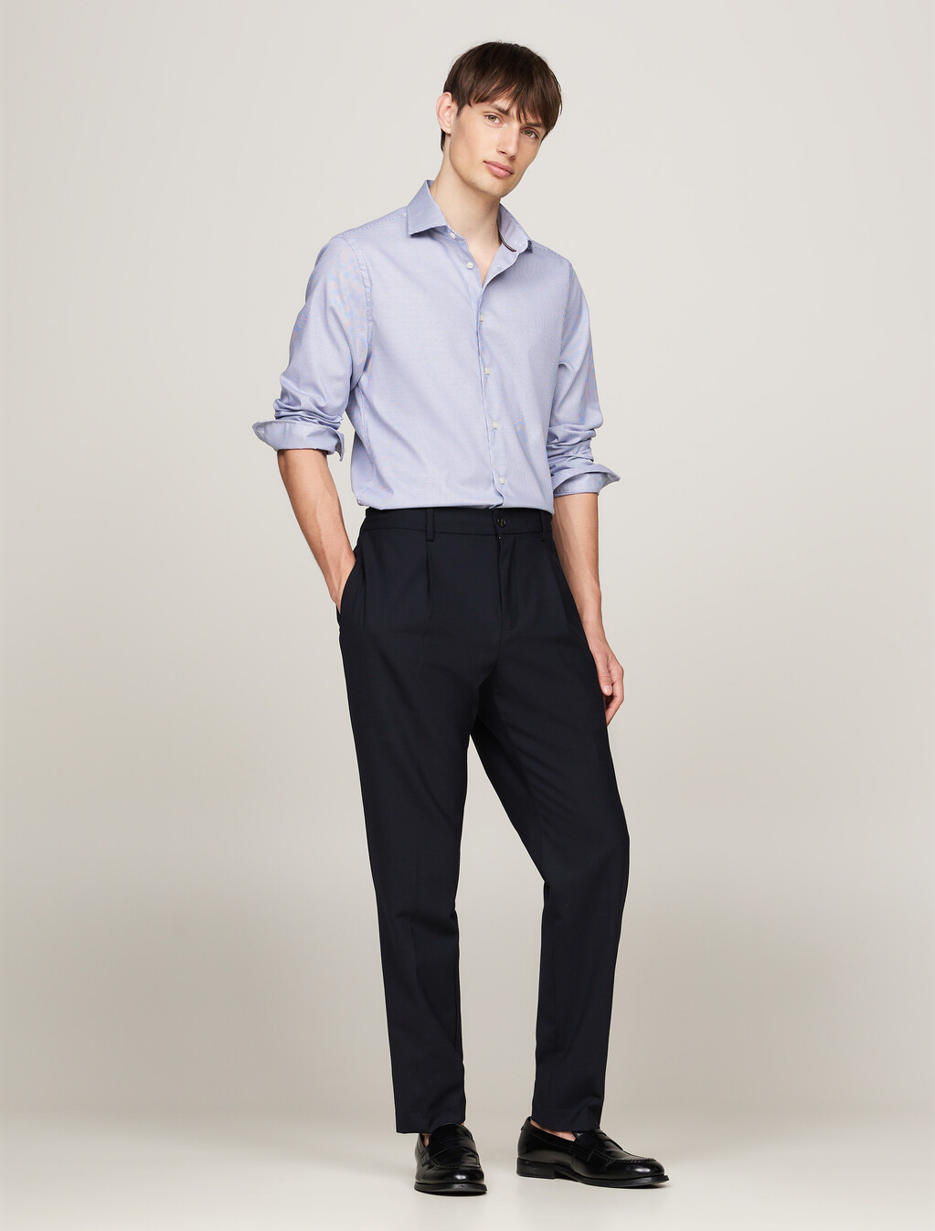 Smart Casual Check Slim Fit Shirt, Turbine Grey Check, hi-res