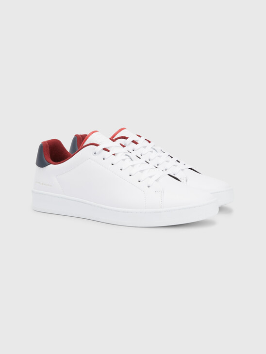 LEATHER CUPSOLE COURT TRAINERS