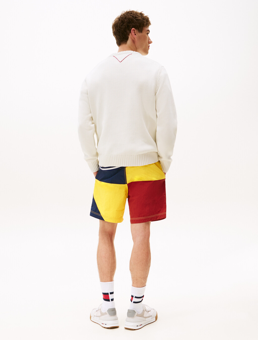 Hilfiger Sailing Rib-Knit Intarsia Logo Jumper, Ivory, hi-res