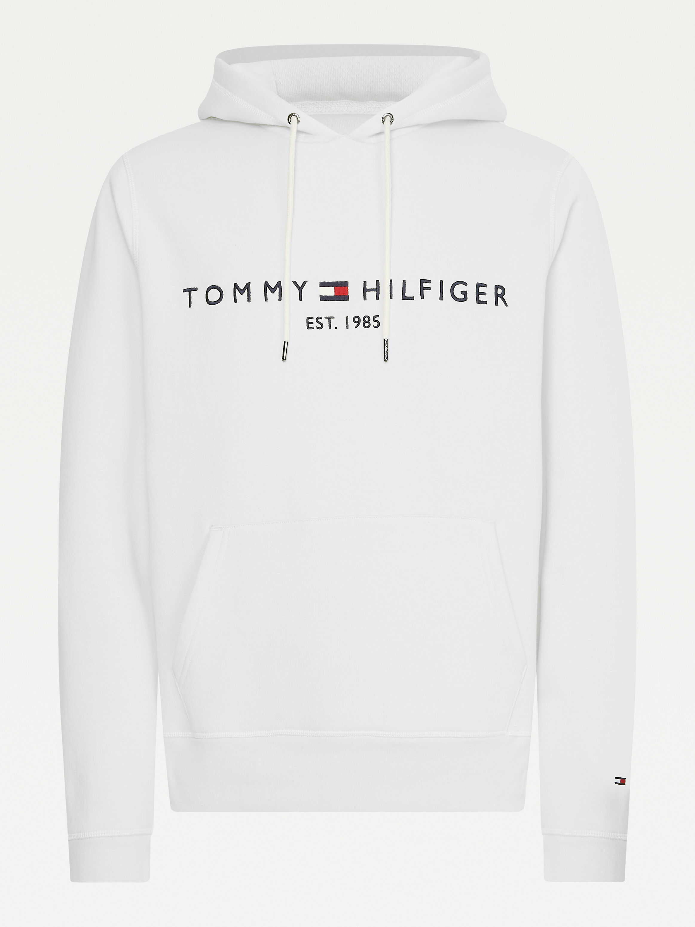 Tommy hilfiger white logo hoodie top