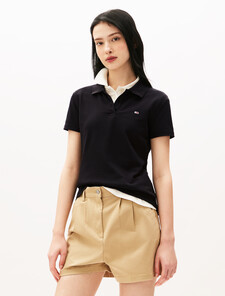 Essential Slim Polo, Black, hi-res