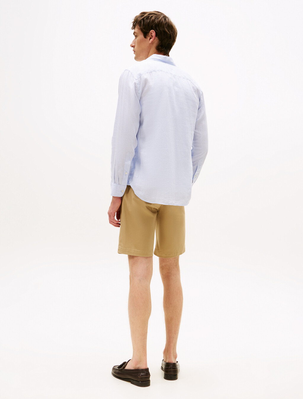 Piece Dye Linen Shirt, Breezy Blue, hi-res