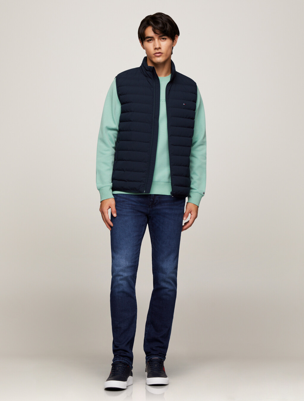 Packable Lightweight Down Vest, Desert Sky, hi-res