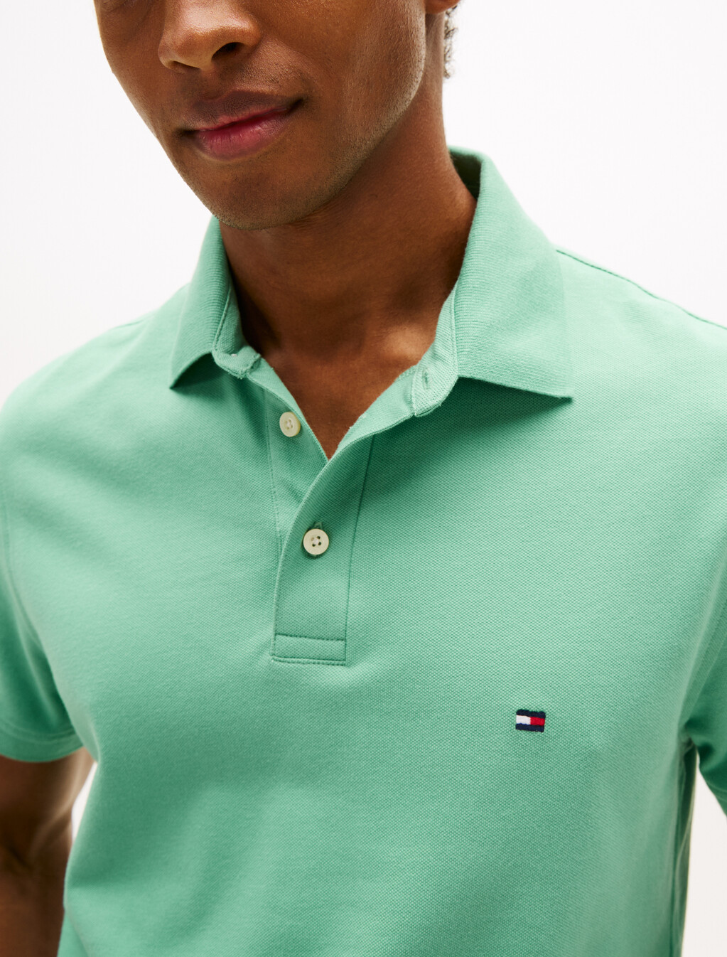 Slim Fit Stretch Polo, Frosted Evergreen, hi-res