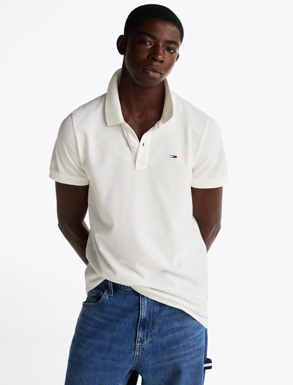 Regular Fit Tipped Collar Polo Shirt, Ancient White, hi-res
