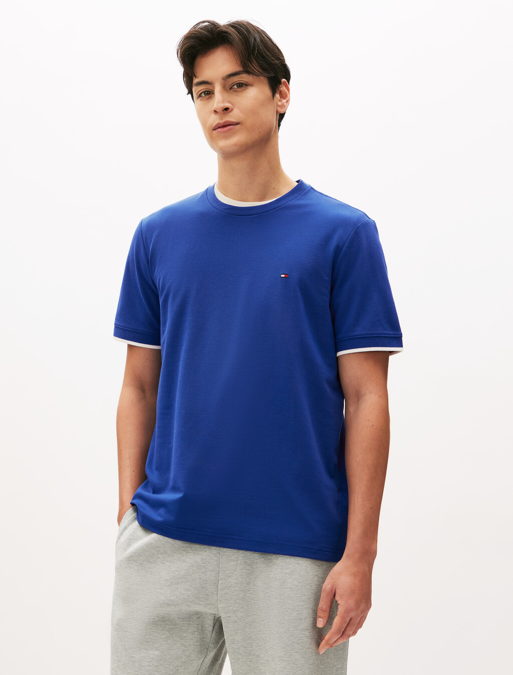 Flex 彈性速乾飾邊 T 恤, Wedge Blue, hi-res