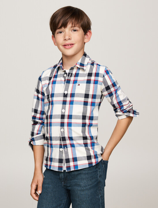 Boys Check Regular Shirt