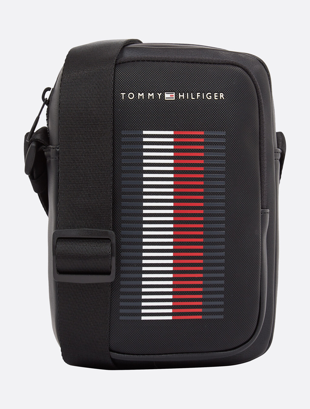 Global Stripe Pique Mini Reporter Bag, Black, hi-res