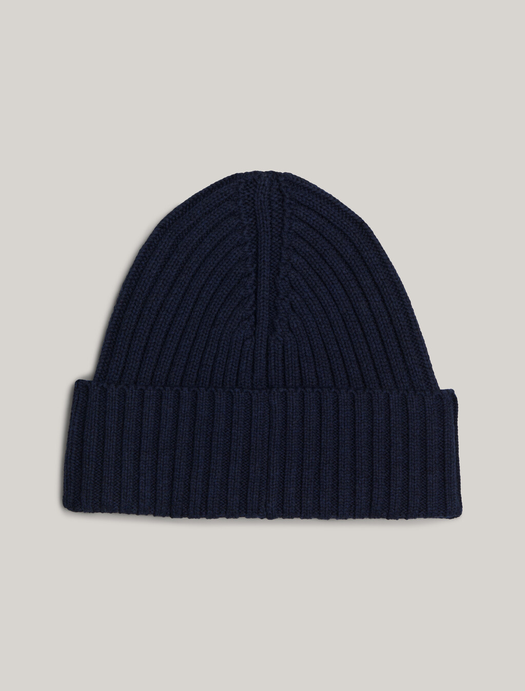Hilfiger Monotype Rib-Knit Beanie with Wool, Space Blue, hi-res