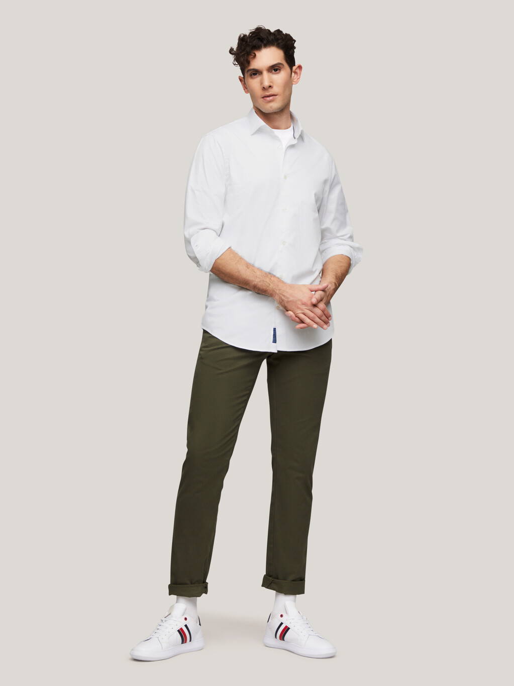 Essential Slim Fit Shirt, Optic White, hi-res