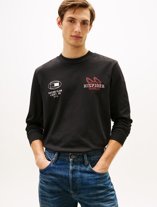 Graphic Jersey Long Sleeve T-Shirt