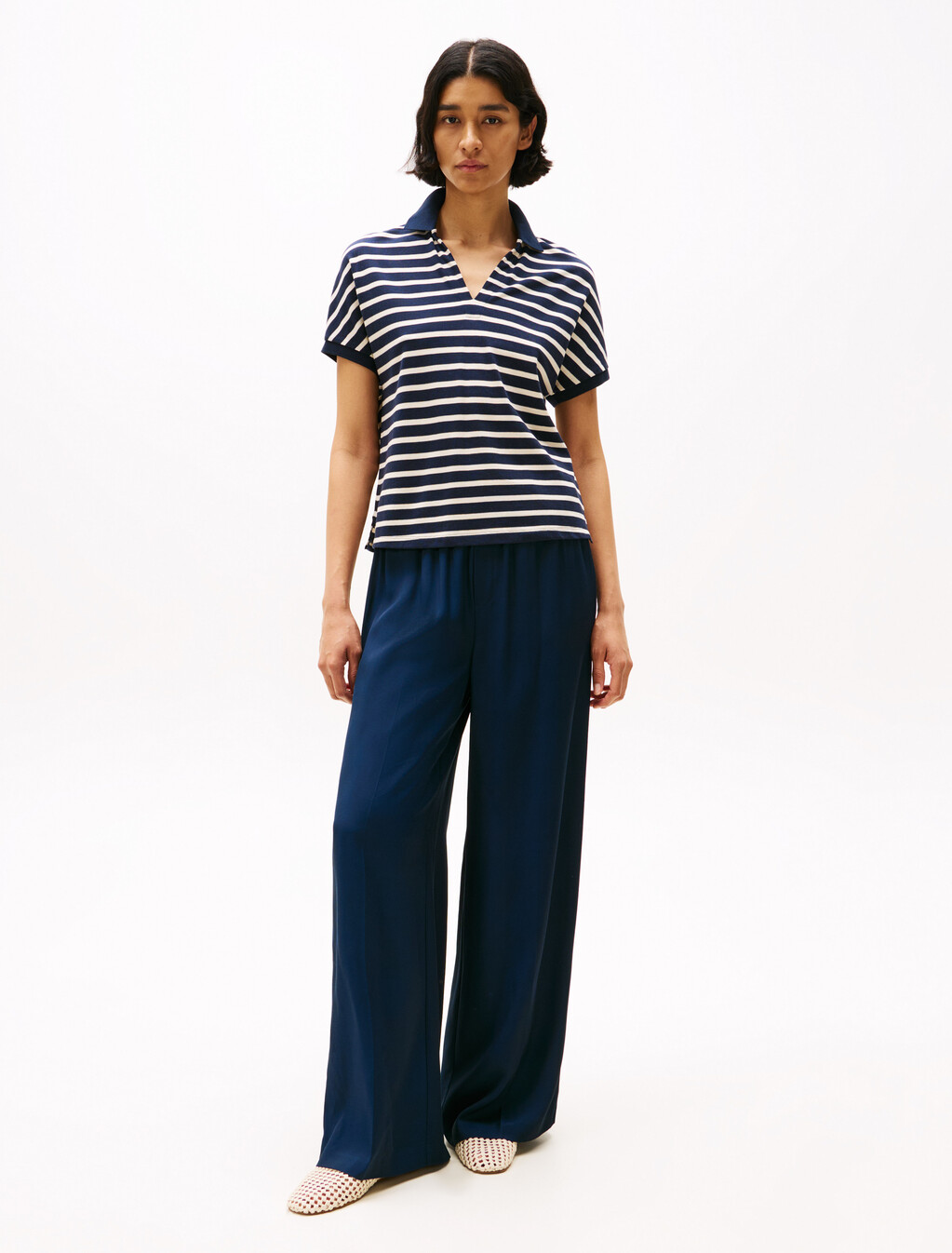Relaxed Polo Shirt, Dark Night Navy/Calico Stp, hi-res