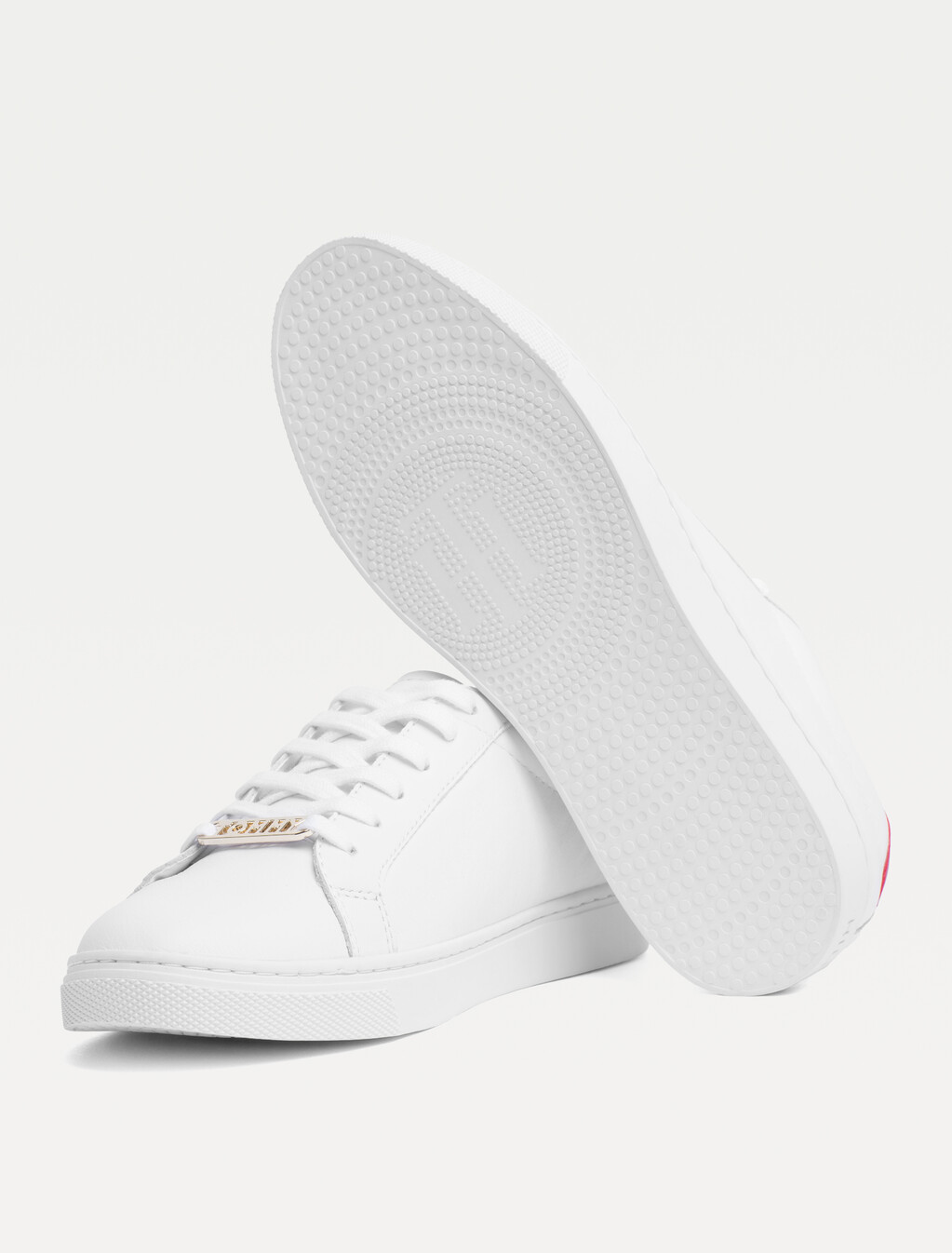 Metallic Back Lace-Up Trainers, RWB, hi-res