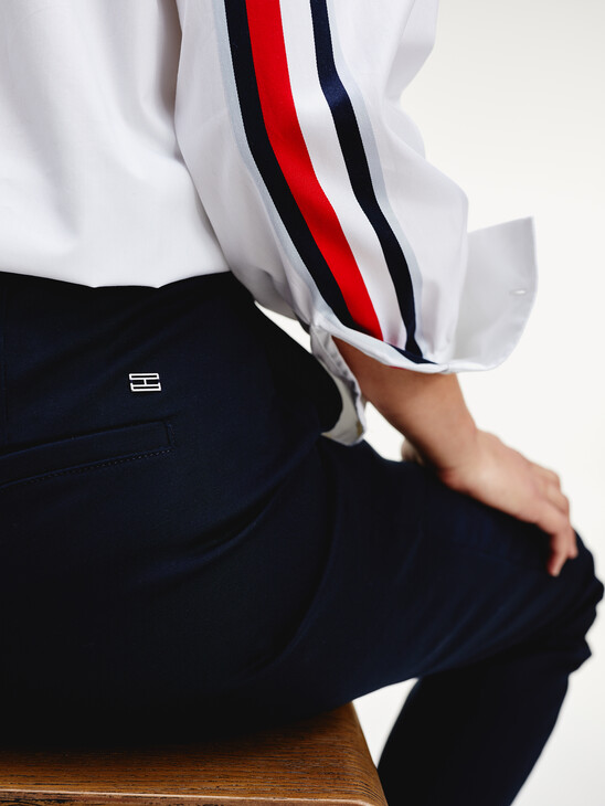 STRETCH COTTON SLIM FIT TROUSERS
