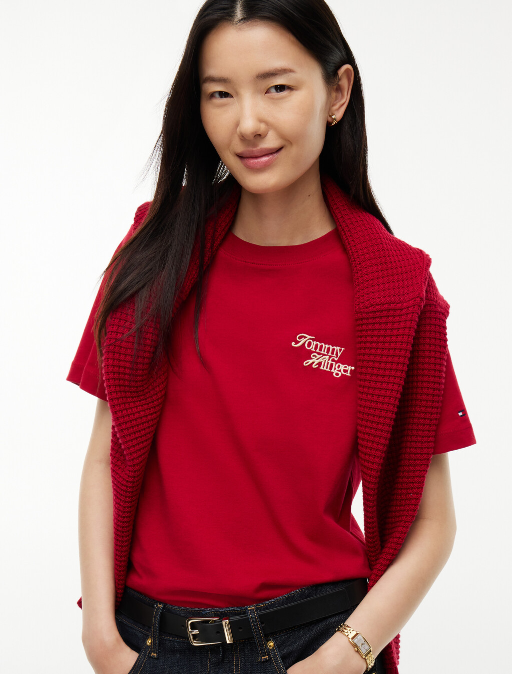 Logo Jersey Crew Neck T-Shirt, Raspberry Juice, hi-res