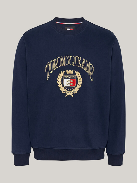 Logo Embroidery Crew Neck Sweatshirt