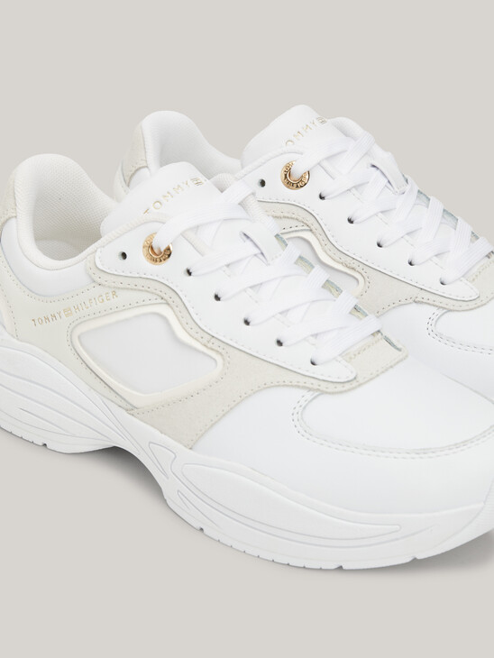 Sport Casual Chunky Leather Runner Trainers