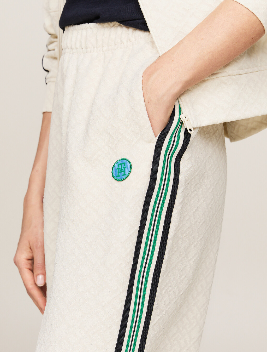 Sport TH Monogram Jacquard Relaxed Joggers, Calico, hi-res