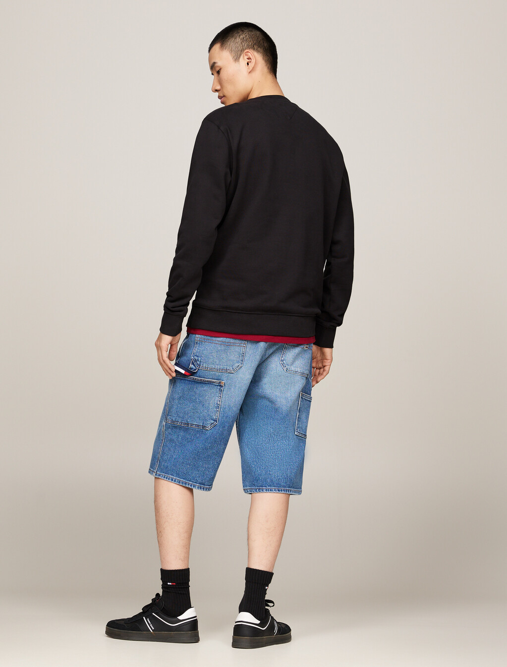 Crew Neck Logo Sweatshirt, Black, hi-res