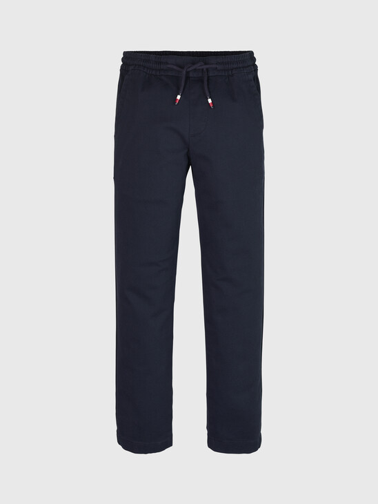 Pull-On Drawstring Twill Trousers