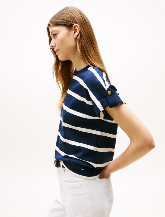 Roll Tab Sleeve T-Shirt