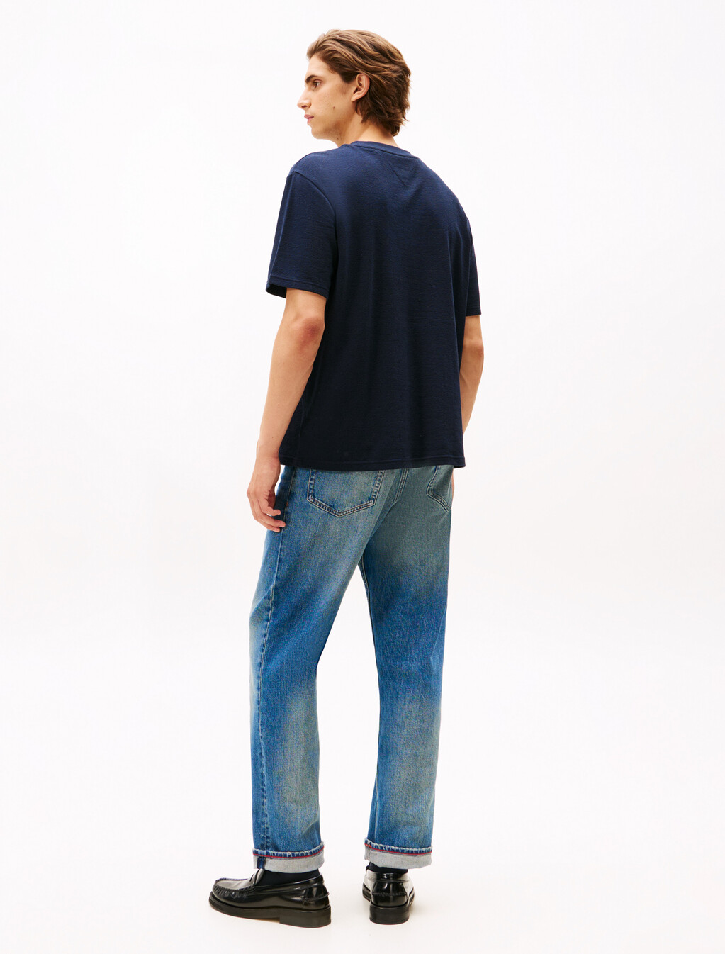 Textured Crepe T-Shirt, Desert Sky, hi-res