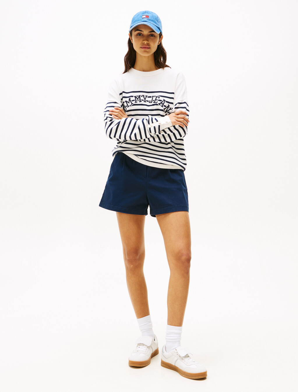 Claire Regular High Rise Denim Shorts, Dark Night Navy, hi-res