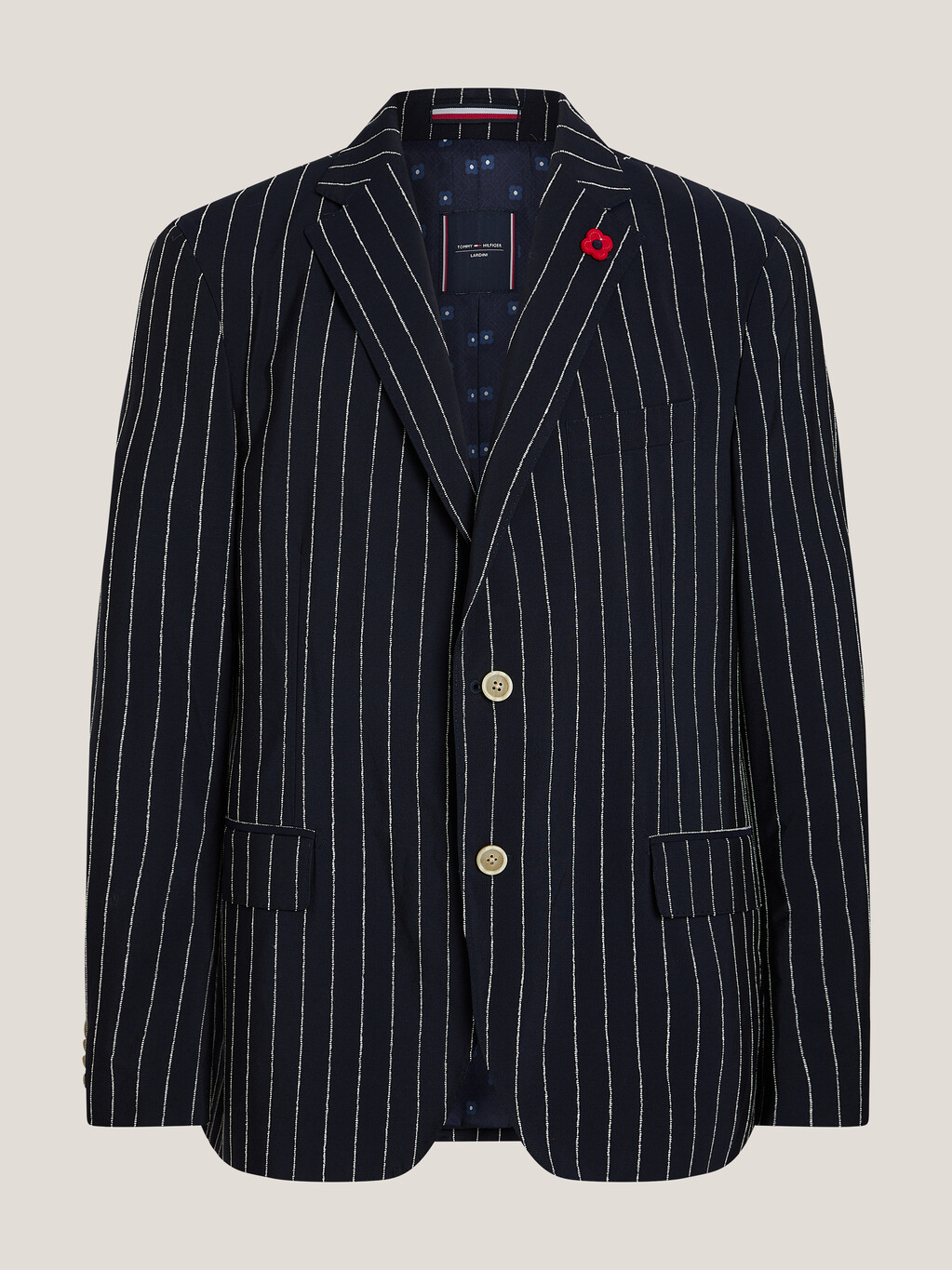 Pinstripe Constructed Lardini Blazer, BLUE, hi-res