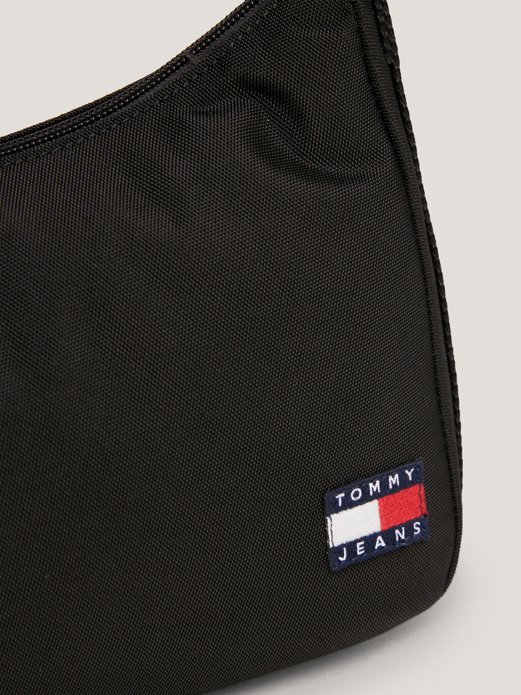 Essential Logo Patch Shoulder Bag, Black, hi-res