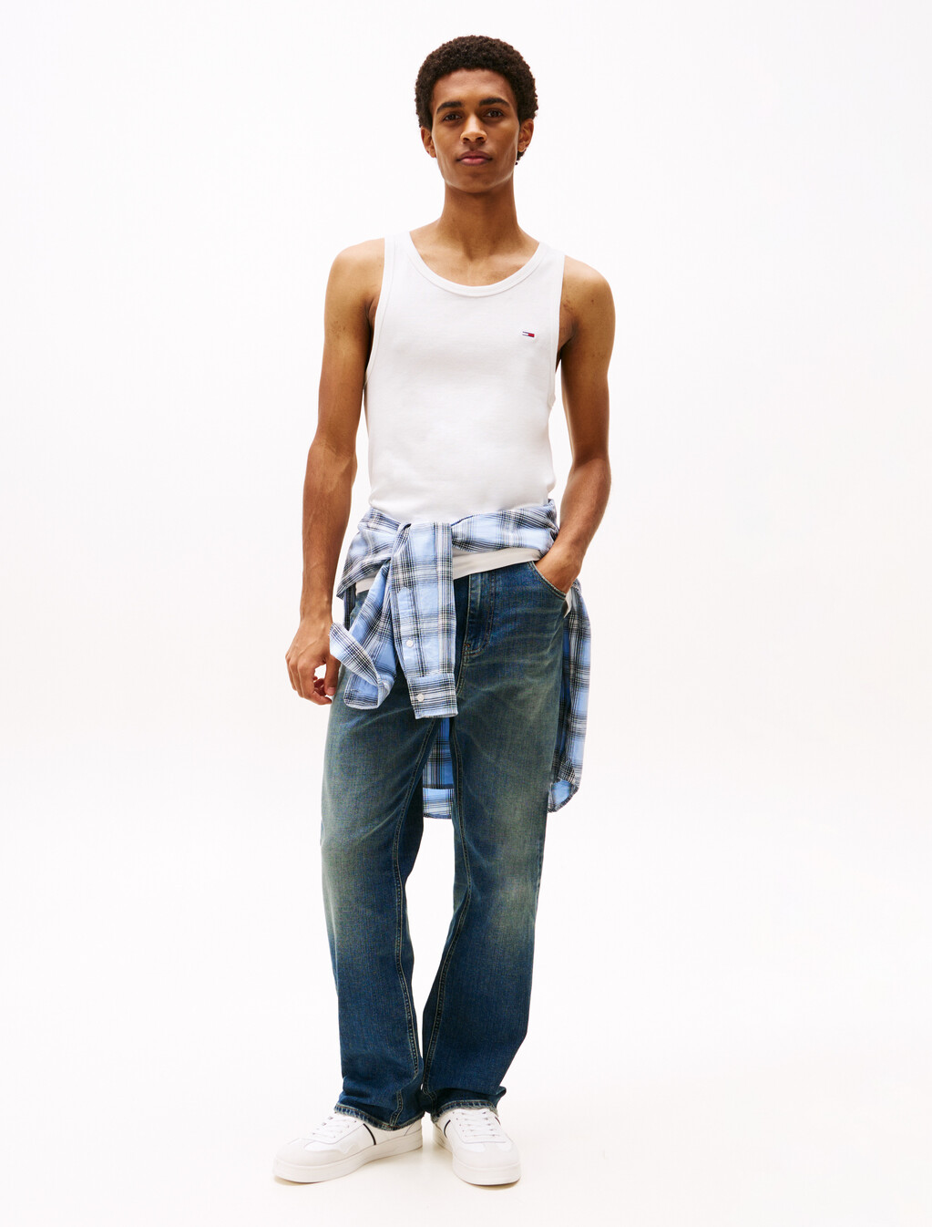 Otis Faded Straight Leg Jeans, Denim Dark, hi-res