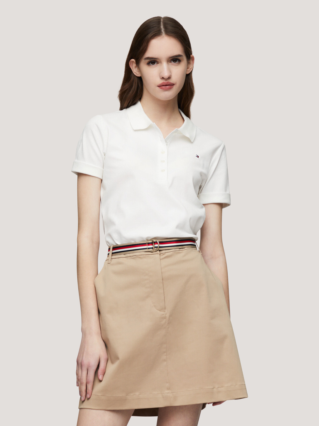 Essential 標準版型 Polo 衫, Ecru, hi-res