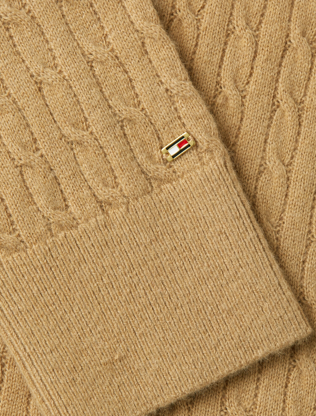Asia Fit Cable Knit Mini Polo Dress, Safari Canvas, hi-res