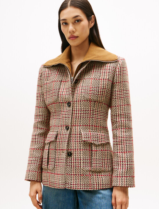 Regular Fit Tweed Single Breasted Blazer