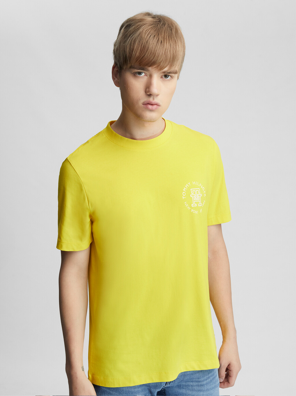 Hilfiger Crafted Logo T-Shirt, Vivid Yellow, hi-res